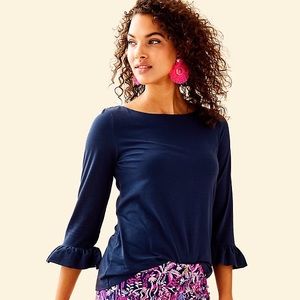 Lilly Pulitzer Waverly Ruffle Top